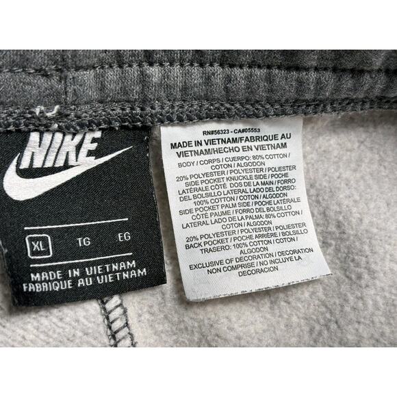 Nike Men's Club Fleece Explosive Shorts 843520-071 Charcoal Grey/Black Size XL - Picture 3 of 7